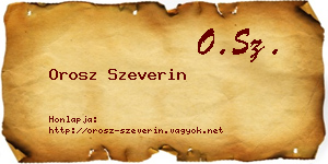 Orosz Szeverin névjegykártya